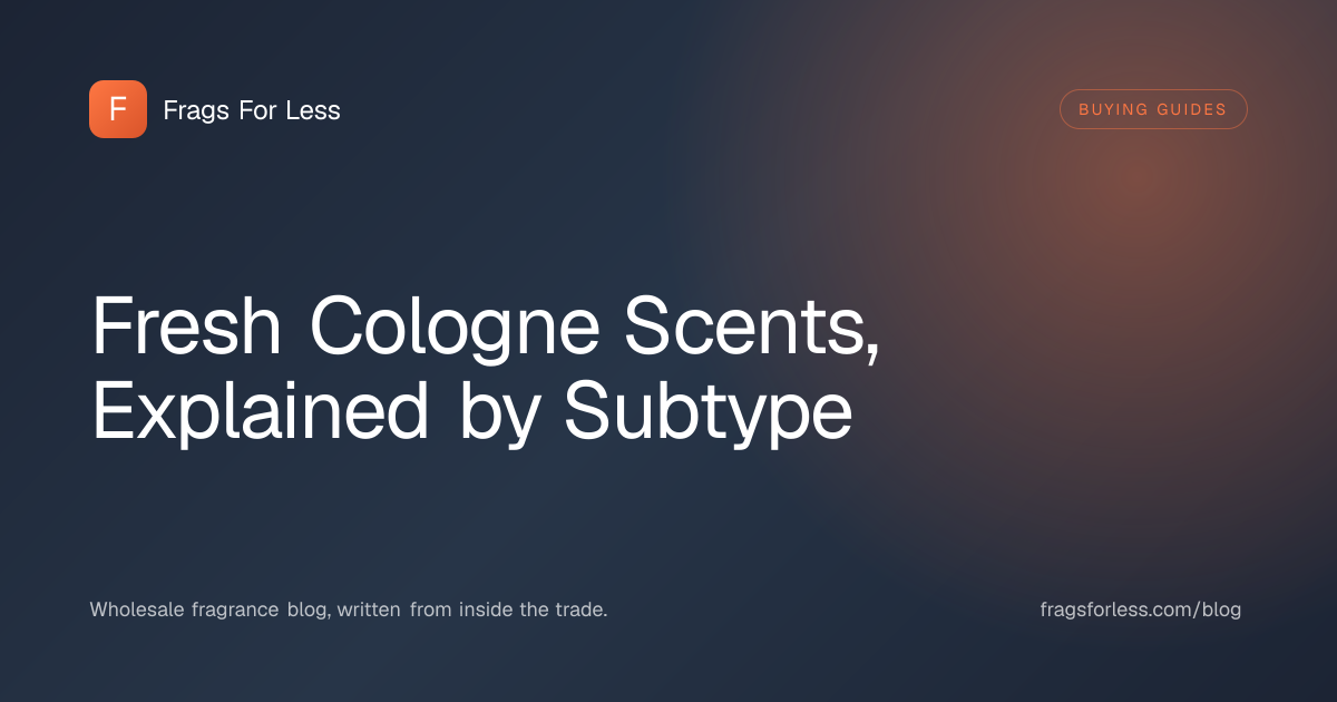 Fresh cologne scents explained by subtype - aquatic, citrus, green, and aromatic