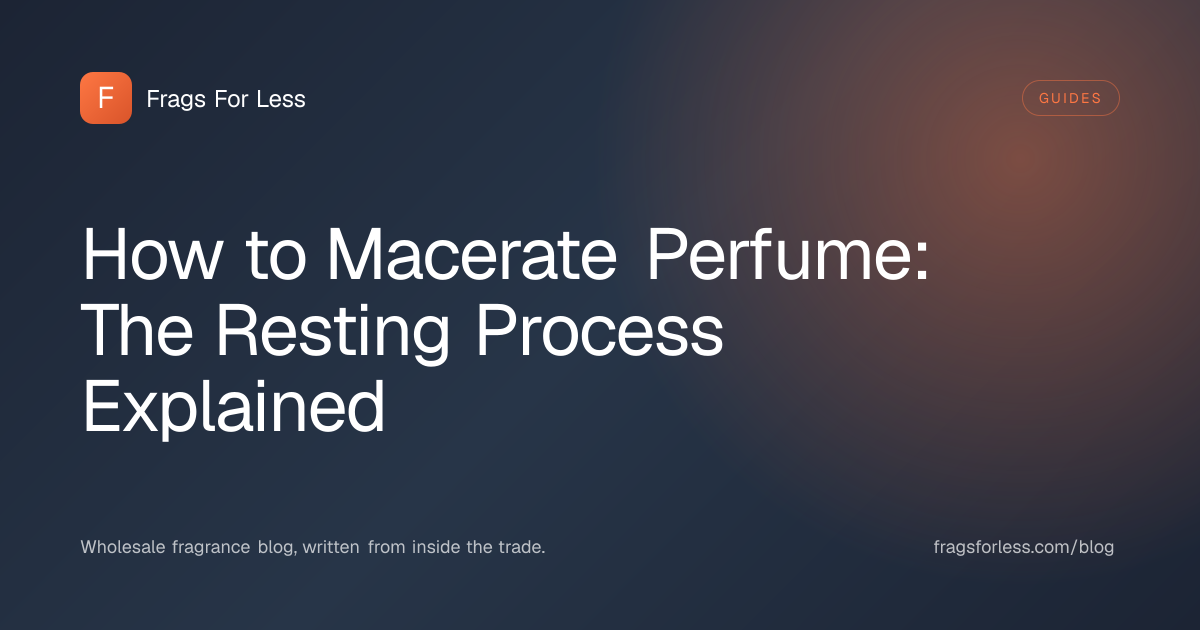 How to macerate perfume, a fragrance blend resting before use