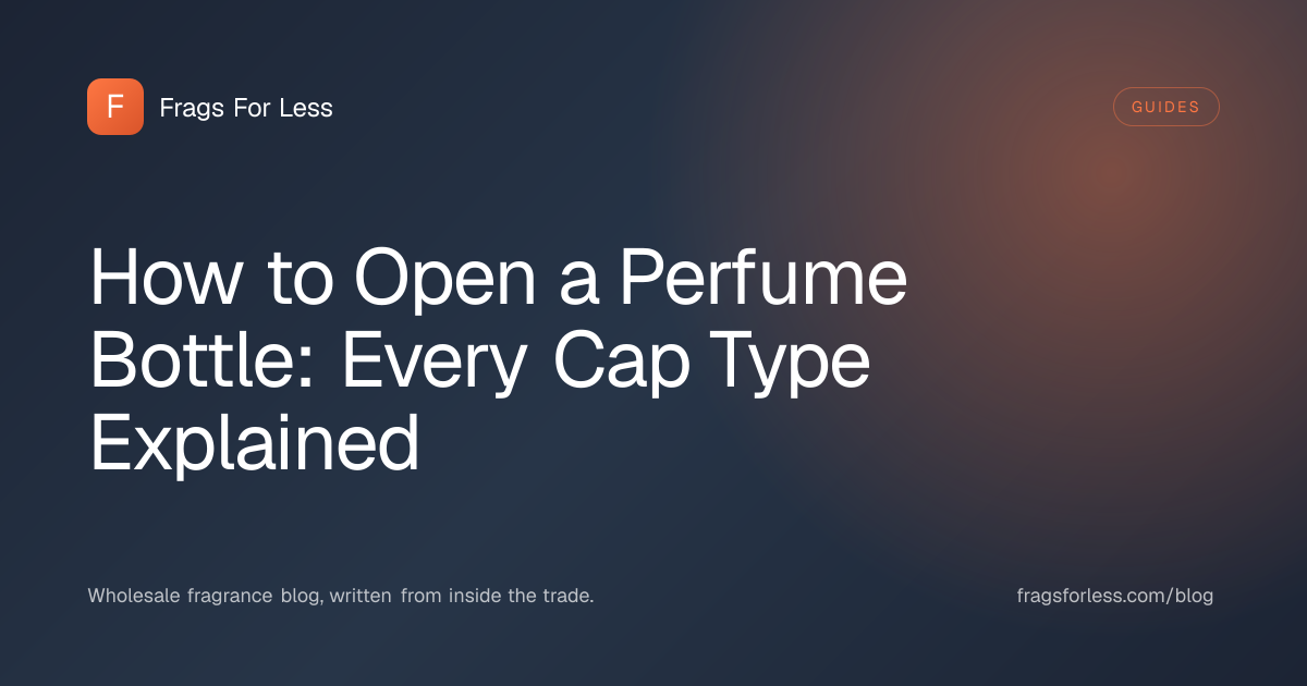 How to open a perfume bottle, showing different perfume cap and sprayer types
